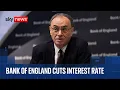 Lagu De Bank of England verlaagt de rente naar het laagste niveau in bijna drie jaar | Bekijk de berichtgeving van Sky News