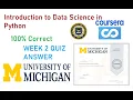 Introduction to Data Science in Python Solutions Week 2 U of Michigan Coursera Certification
