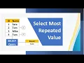 Sql query to select most frequent value sql select most repeated column value