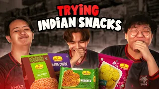 VALORANT BOYS TRYING INDIAN SNACKS FOR THE FIRST TIME