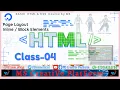 Page Layout Block Inline Elements Basic Html CSS Course by MS Class-04 by MS Rehman
