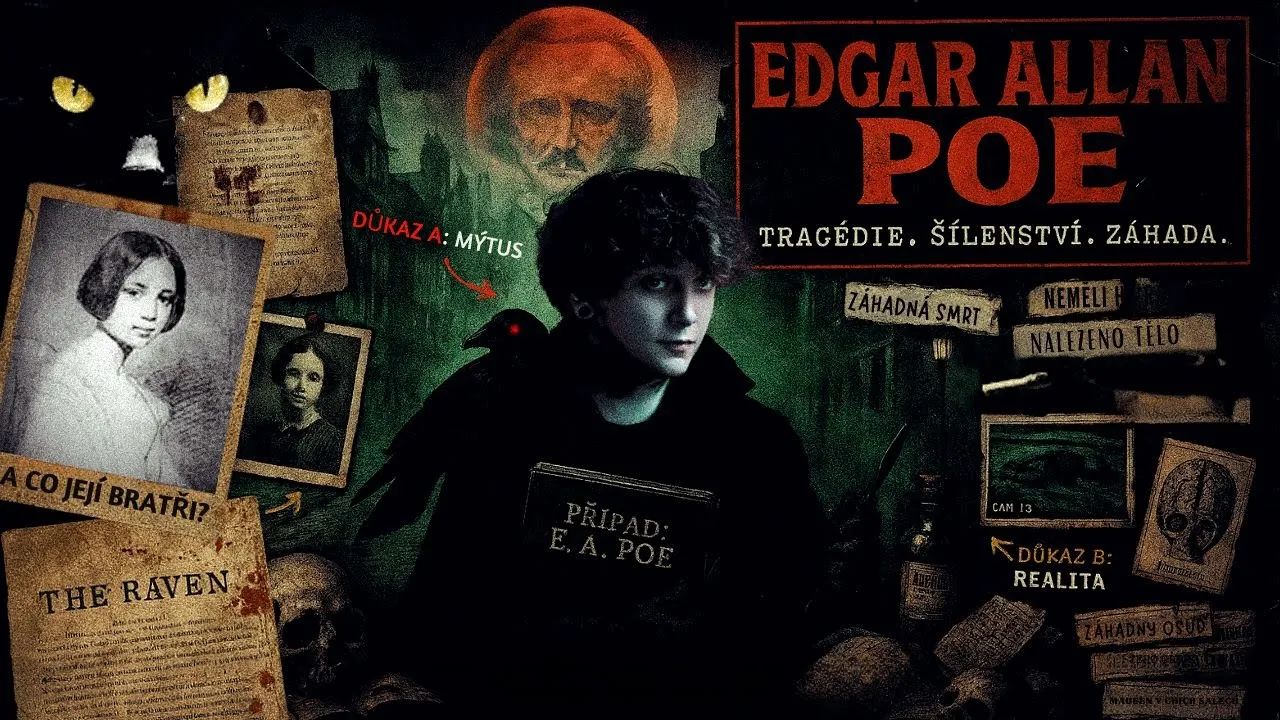 Edgar Allan Poe: Nezabil ho alkohol. Proč nám všichni lžou o smrti mistra hororu? | Krimi Příběh