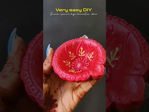 very easy diya decoration ideas 😀#diyadecoration #diy #diwali #diwalispecial #shorts #homedecor 💫💫