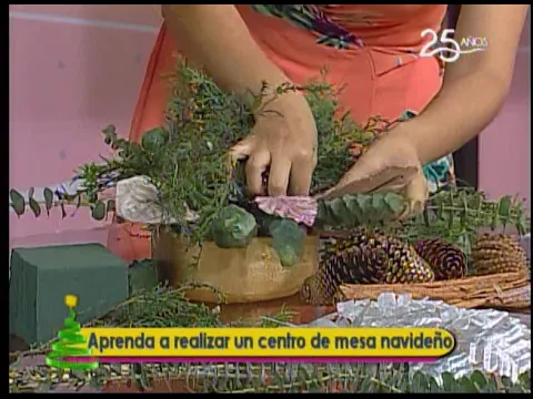 Aprenda a realizar un centro de mesa navideño