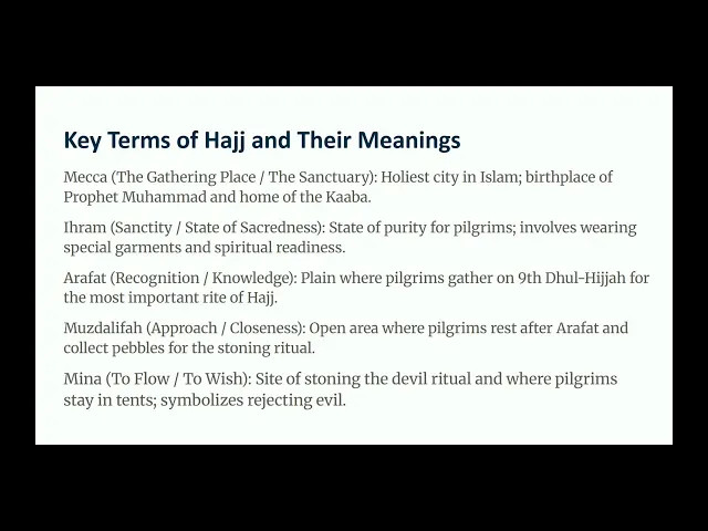 ⁣The Spirituality of Hajj - Hajja Najah Bazzy