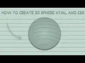 CSS3 How To Draw A 3D Sphere in Using Html and Css