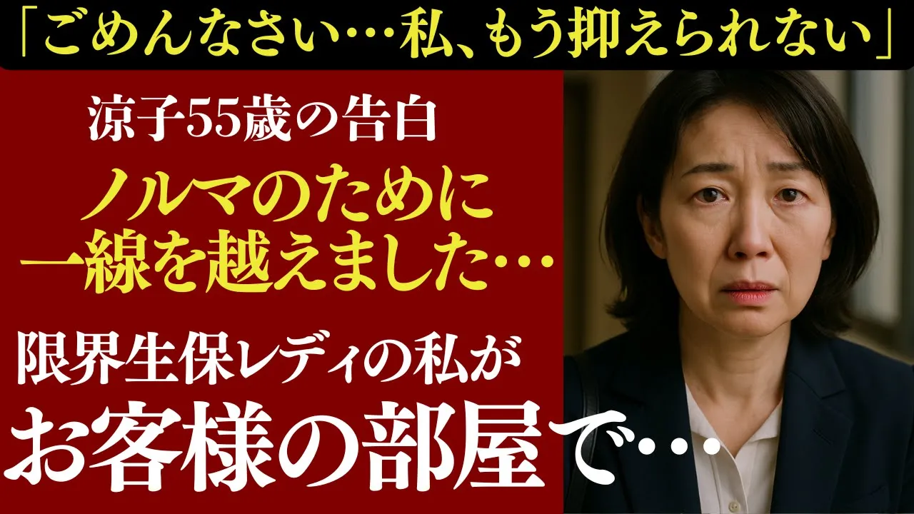 Outline Video 【シニア恋愛】「ごめんなさい…私、もう抑えられない…」55歳、限界生保レディの私が、お客様の部屋で…