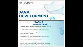 Java Number Guessing Game Codsoft Java Internship Task 1 Complete Walkthrough Code Explanation