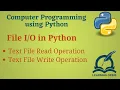 Python Programming Basics to Advanced Text File Read Write Operations Lab 25P-1