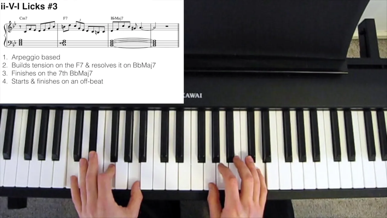 ii-V7-I Licks and Jazz Improvisation Exercises
