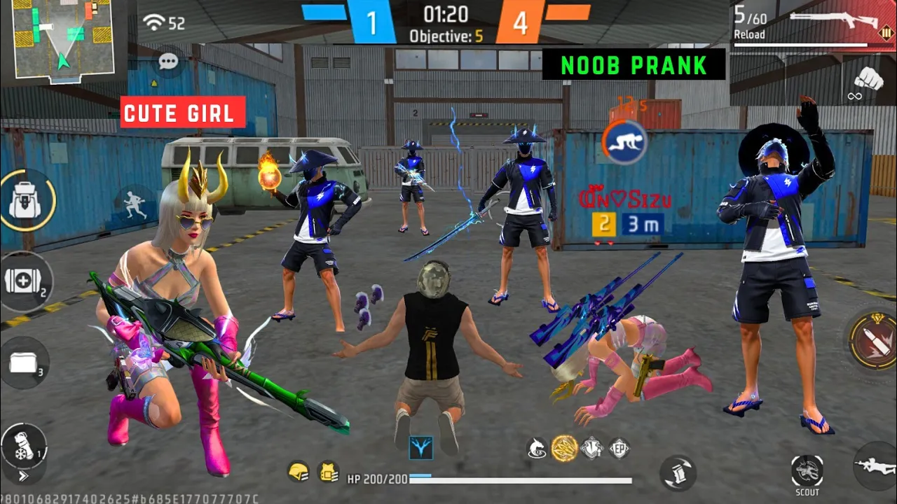Noob Prank With Cute Girl 😍😂 Funny Noob Prank || Garena Free Fire Max || Y GAMING