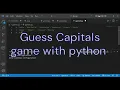 Guess capitals game with python code Mini project Five with music