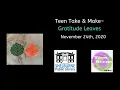 Teen Take Make - Clay Gratitude Leaves