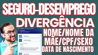 SOLUÇÃO ERRO DO SEGURO-DESEMPREGO ONLINE - DIVERGÊNCIA NOME/NOME DA MÃE/CPF/SEXO/DATA DE NASCIMENTO