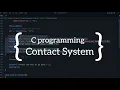 Contact management system C programming Project showcase - 2