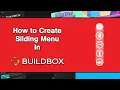 How To Create a Sliding Menu In Buildbox Tutorial
