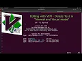 Editing with VIM - Delete Text in Normal and Visual mode