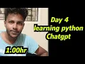 Day 4 python learning 1 hr using chatgpt learning python bharathithasan devops