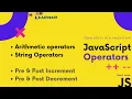 JavaScript Arithmetic Operators class-3 Different Types of Operators in JavaScript Bangla