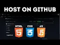Host website on github for free html css javascript html css