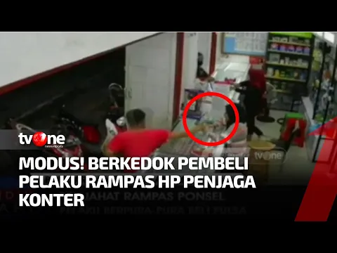Detik-detik Pria Rampas HP Penjaga Konter Terekam CCTV, Pelaku Berpura Pura Beli Pulsa