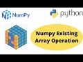 Numpy Existing array operation Numpy Array Operation Python Numpy Tutorial