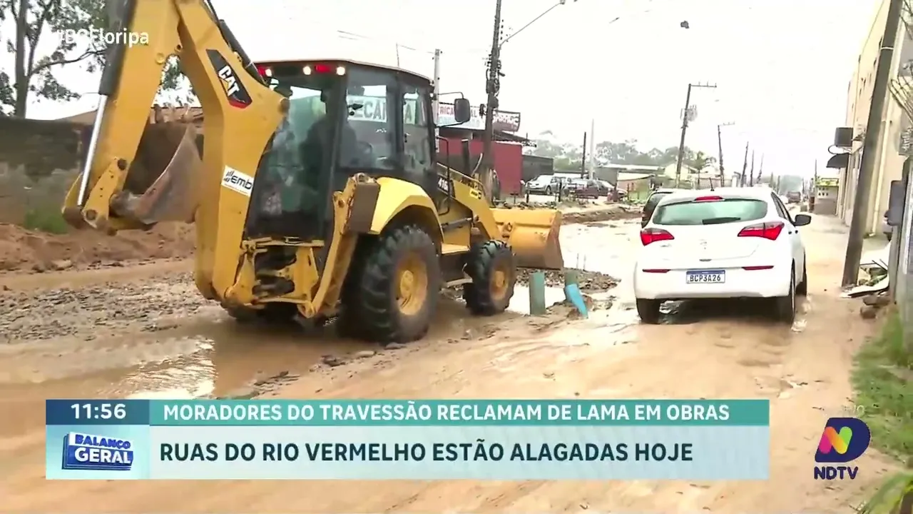 Chuva forte em Florianópolis: moradores do Rio Vermelho enfrentam alagamentos