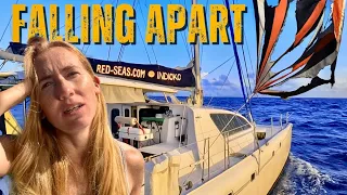 Have we DESTROYED our brand new sail?? 😫 (still 2000 miles to go!) [RED SEAS]
