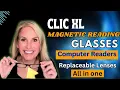 Clic XL Magnetic Reading Glasses Wide Frame Computer Readers Replaceable Lenses Executive XL