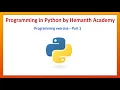 37 Python programming exercise - part 1 by Hemanth Academy