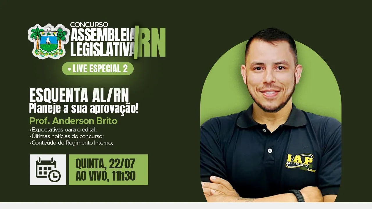 LIVE - ESQUENTA AL/RN PLANEJE SUA APROVAÇÃO.