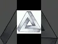 How To Draw The Impossible Triangle Easy 3D Drawing Triangle Sn P Creation