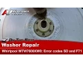 Whirlpool Washer Repair - Error Codes SD and F71 Will Not Spin