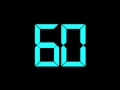 60 Second Timer Countdown Digital Blue