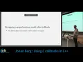Johan Berg Using C callbacks in C