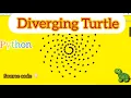 Python Turtle Graphics Diverging Turtle with source code Turtle design