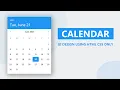 Calendar UI Design Using HTML CSS Only