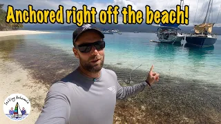 Anchored right off the beach: Sailing Bohemia Ep.156