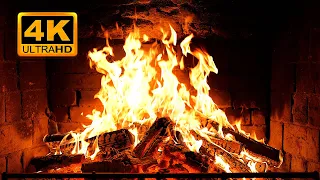 Cozy Fireplace 4K 12 HOURS Fireplace With Crackling Fire Sounds Fireplace Ambience 
