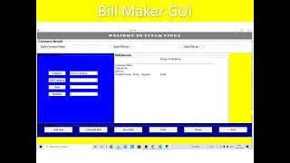 Billmaker GUI Application Part6 in Python Tkinter