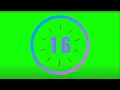 47 seconds countdown timer with number display with Alarm Greenscreen copyright free