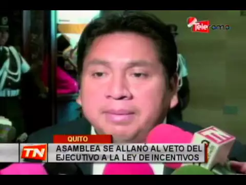 Asamblea se allanó al veto del ejecutivo a la ley de incentivos