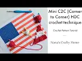 Mini C2C Corner to Corner C Crochet Technique Tutorial