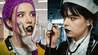 Wednesday & Rumi’s Medical Lab Dilemma: High-Tech vs. Chaotic Hacks!