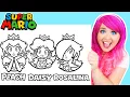 Coloring Super Mario Princess Peach Daisy Rosalina Coloring Pages Prismacolor Paint Markers