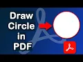 How to draw circle in pdf using Adobe Acrobat Pro DC