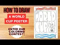How to Draw a FIFA World Cup Coloring Sheet Drawing Tutorial
