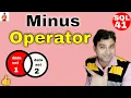 Minus Operator in Oracle sql