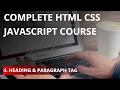 HTML Tutorial Heading And Paragraph Tag - Tutorial