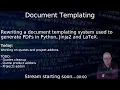 Document templating using Python Jinja and LaTeX